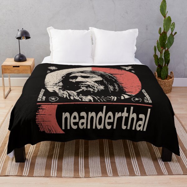 Item preview, Neanderthal Man – Prehistoric Portrait in Retro Brutalist Style designed and sold by TuncGK.