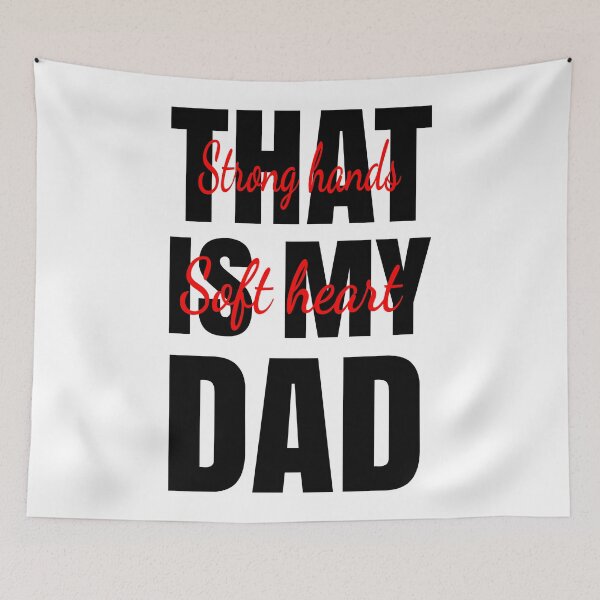 Item preview, Strong Hands Soft Heart Dad Quote Retro Style designed and sold by MONTRIS.