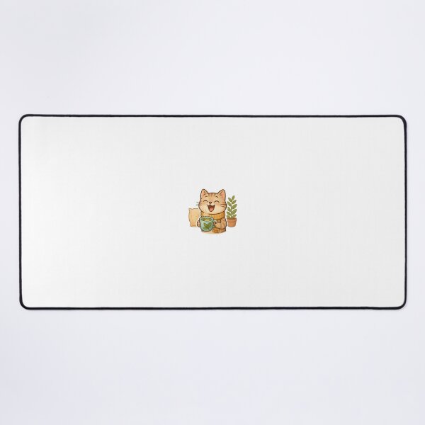 Item preview, Joyful Tea Cat Sticker – Cozy & Cute Illustration designed and sold by Victoriella-v.
