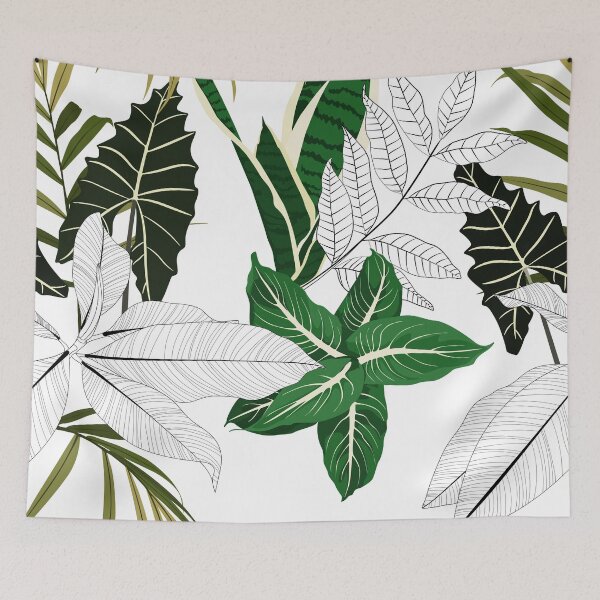 Item preview, Fashionable seamless tropical pattern with tropical leaves. Line stylish floral. designed and sold by MatyKotiv.