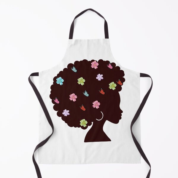 Item preview, Black woman afro with butterfly and flowers designed and sold by Printdesigns1.
