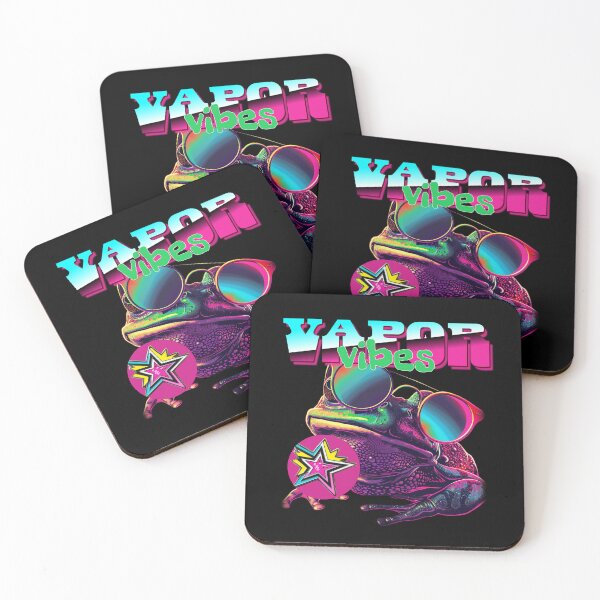 Item preview, vapor vibes - vaporwave frog designed and sold by salvaverde.