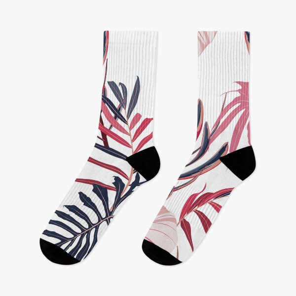Item preview, Abstract vintage seamless tropical pattern with colorful pink blue leaves. designed and sold by MatyKotiv.