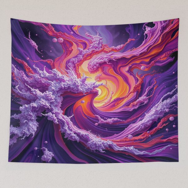 Item preview, Vibrant Abstract Dreamscape – Flood of colors meets dynamic forms in surreal harmony designed and sold by FotoworldEdel.