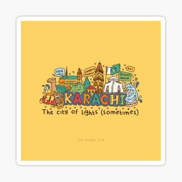 Item preview, Karachi City Doodle Art designed and sold by thedoodleclub.