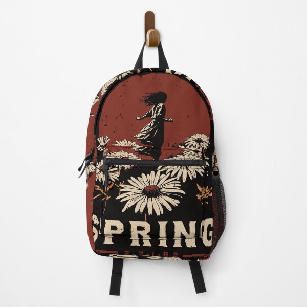 Item preview, Spring – Girl Leaping Over Flowers in Japanese Vintage Style designed and sold by TuncGK.