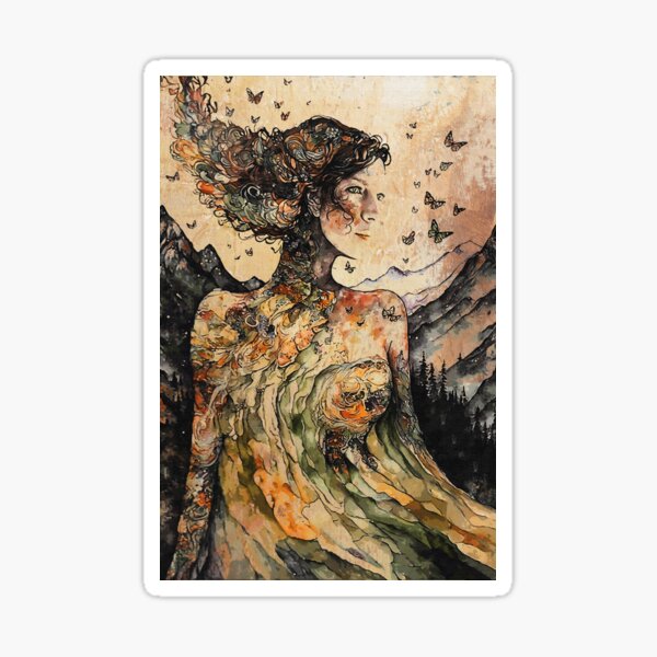 Aperçu de l'œuvre Caitriona Balfe Mère Nature créée et vendue par The Cabinet  Of Wonders.