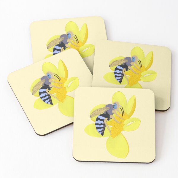 Item preview, Blue-Banded Bee on Blossom designed and sold by SarahsArtAndCrafts.
