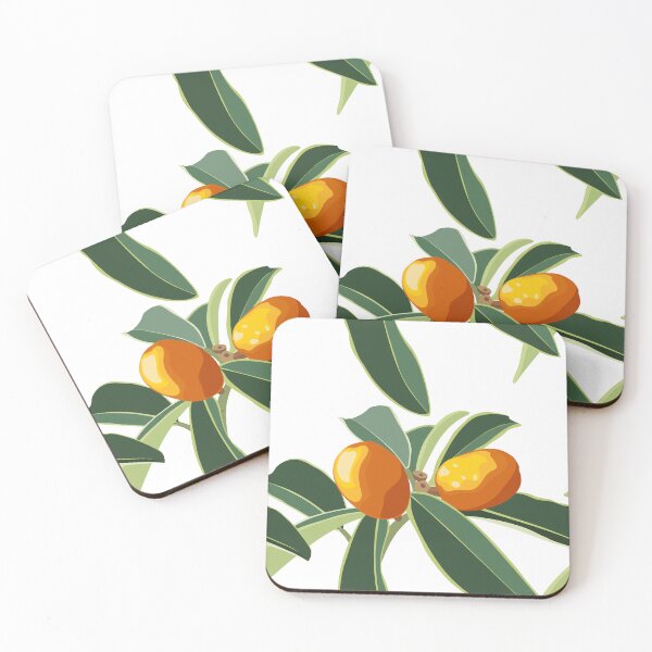 Item preview, Seamless background with kumquat (Fortunella) fruits and leafs. designed and sold by MatyKotiv.