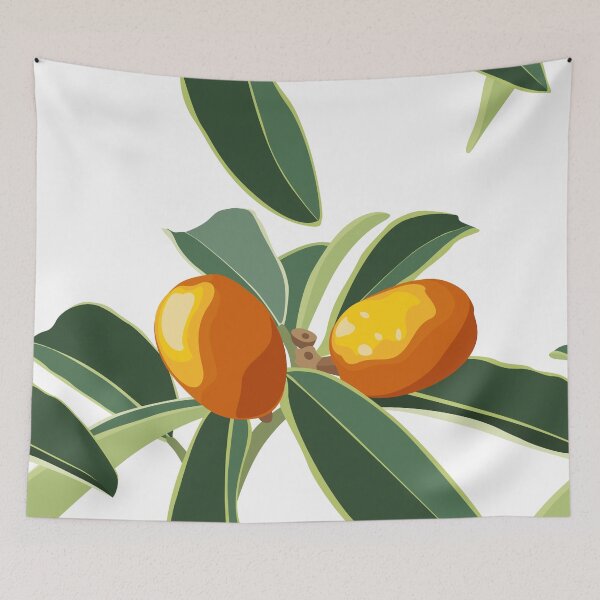 Item preview, Seamless background with kumquat (Fortunella) fruits and leafs. designed and sold by MatyKotiv.