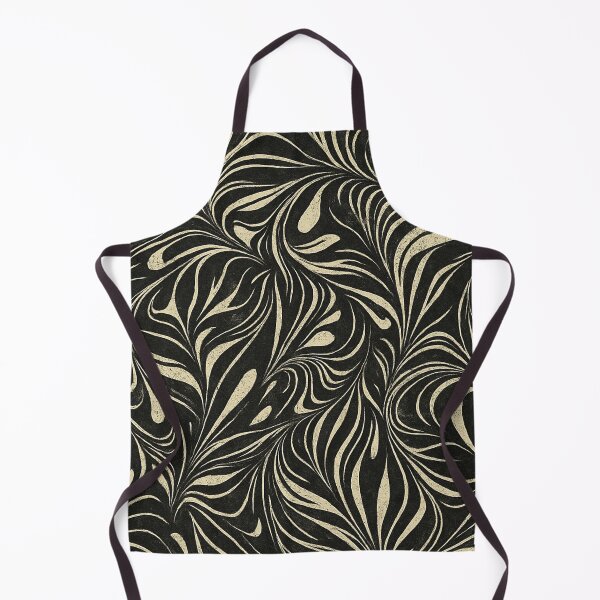 Item preview,  Black and Beige Linocut Style Abstract Marbling Art  designed and sold by Pacika.