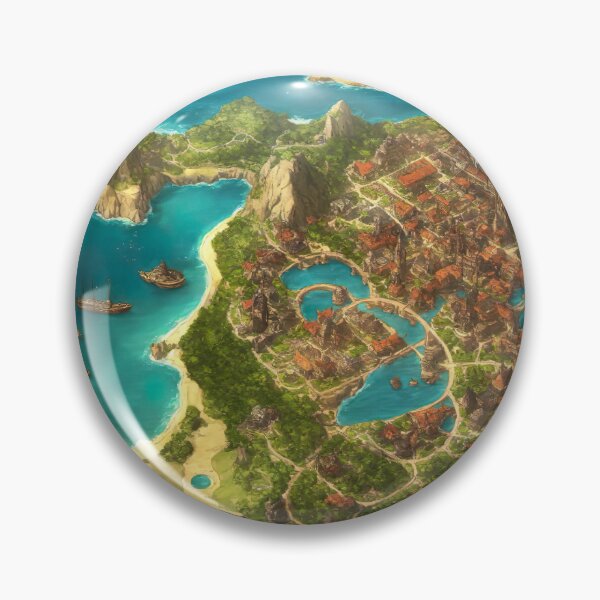 Item preview, Coastal Atlantis City Map designed and sold by VA Design.