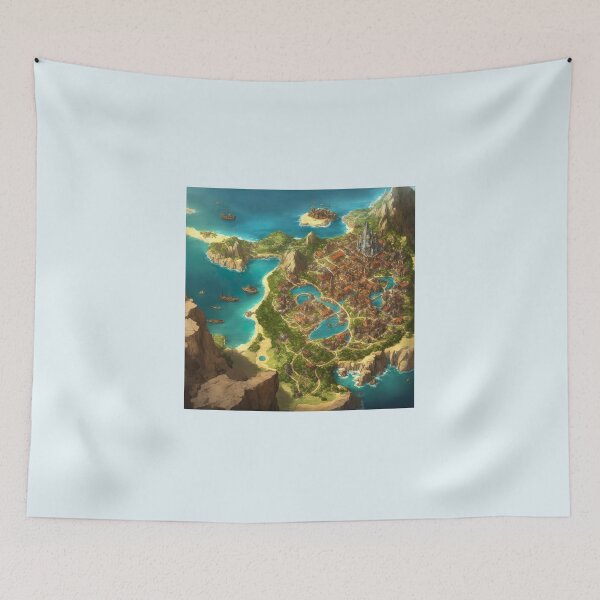 Item preview, Coastal Atlantis City Map designed and sold by VA Design.