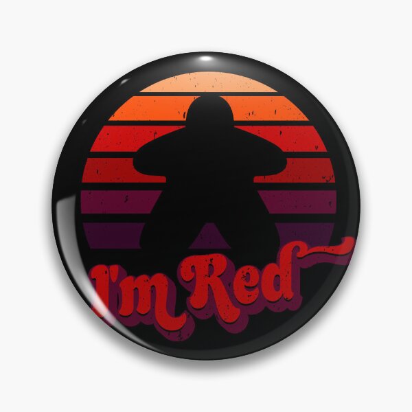 Item preview, I'm Red Meeple Retro Sunset for Board Game Night designed and sold by Pawsitive Pixel Studio.