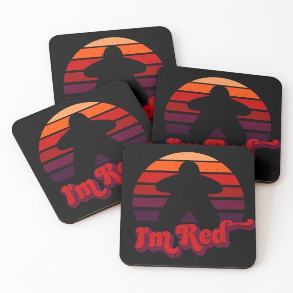 Item preview, I'm Red Meeple Retro Sunset for Board Game Night designed and sold by Pawsitive Pixel Studio.