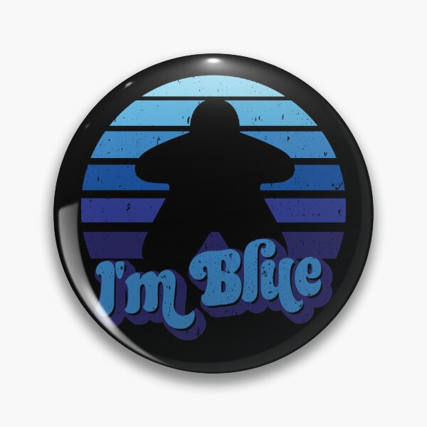 Item preview, I'm Blue Meeple Retro Sunset for Board Game Night designed and sold by Pawsitive Pixel Studio.