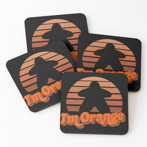 Item preview, I'm Orange Meeple Retro Sunset for Board Game Night designed and sold by Pawsitive Pixel Studio.