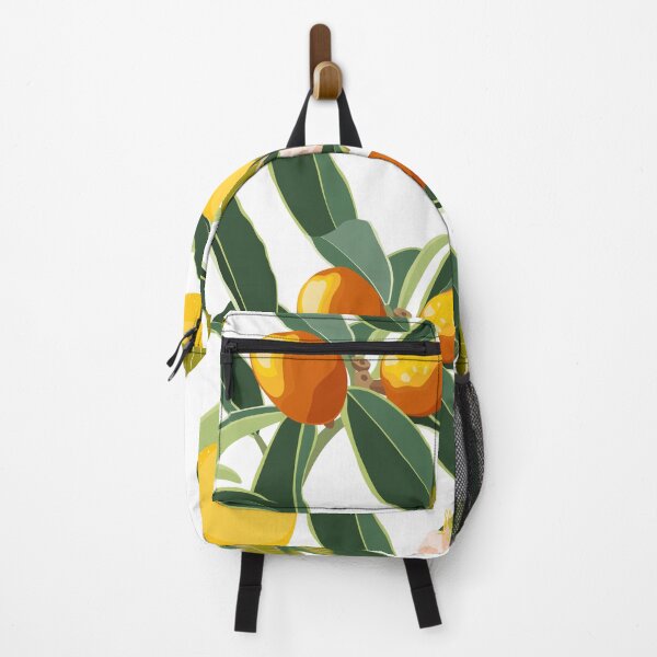 Item preview, Cartoon style seamless pattern with Fortunella or Kumquat and lemon exotic fruits, flowers and leaves. designed and sold by MatyKotiv.
