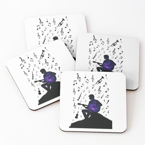 Item preview, GUITARIST SITTING ATOP A HILL designed and sold by KISHNAY-FASHION.