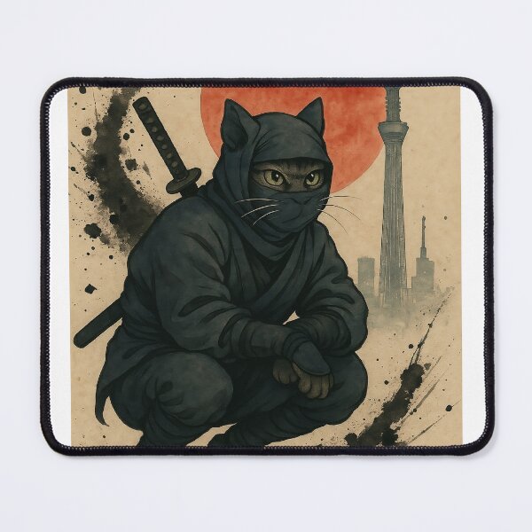 Item preview, Shadow Ninja Cat: Tokyo Sentinel designed and sold by Zen Cat Studio.