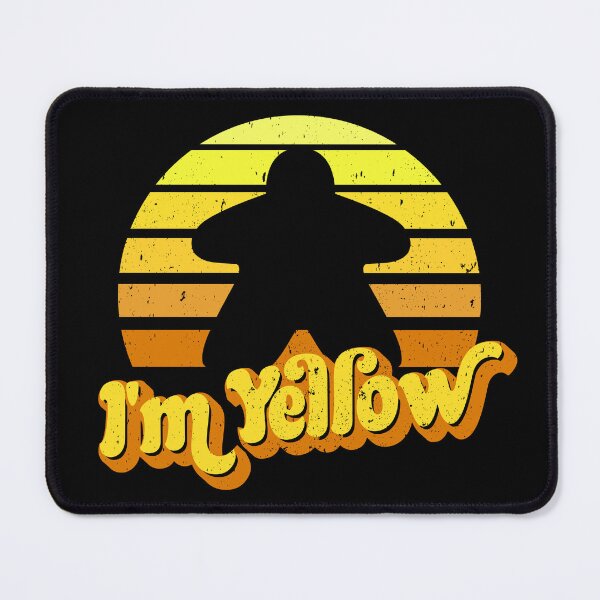 Item preview, I'm Yellow Meeple Retro Sunset for Board Game Night designed and sold by Pawsitive Pixel Studio.