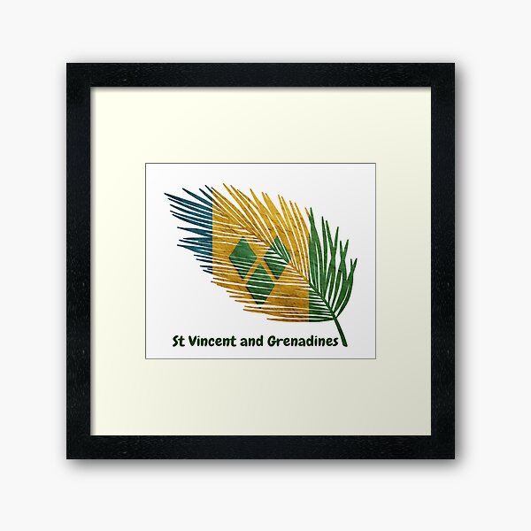 Aperçu de l'œuvre Drapeau abstrait de Saint-Vincent-et-les Grenadines – Motif plume créée et vendue par ArteJorge48.