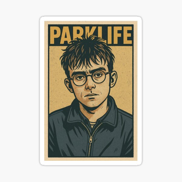 Item preview, Parklife Portrait Retro Style – Damon Tribute designed and sold by KreativKleid.