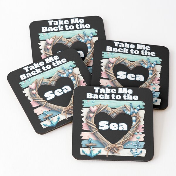 Item preview, Take Me Back to the Sea – Heart-Shaped Ocean Beach designed and sold by Ela-graphicwiz.