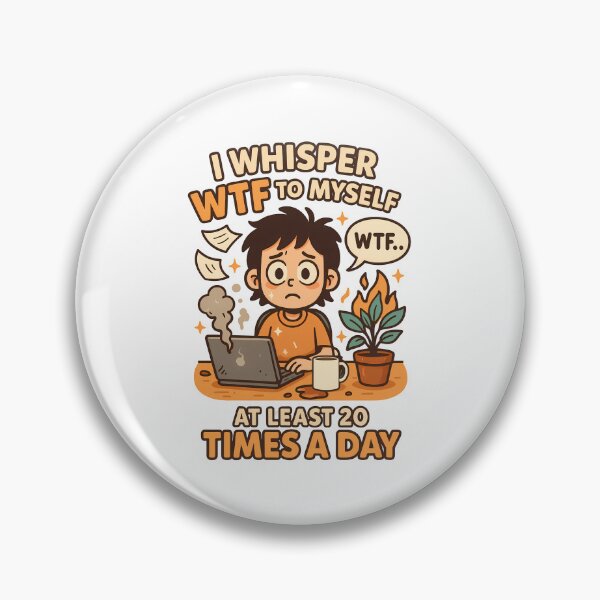 Item preview, Funny Relatable Work Stress Meme T-Shirt – I Whisper WTF to Myself Design designed and sold by DineshArtShop.