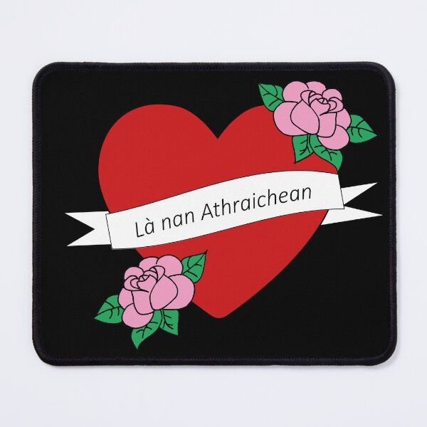Item preview, Father's Day (Là nan Athraichean Scottish Gaelic (Gàidhlig)) black background designed and sold by Mamaidh Made.