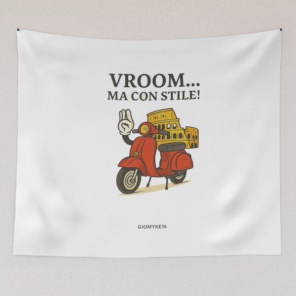 Item preview, “Vroom... Ma con Stile! ?? – Vespa Italiana e Colosseo” designed and sold by Giomyke16.