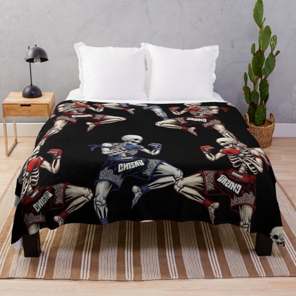 Item preview, Muay Thai Skeleton Warrior pattern designed and sold by MarleyMerch.