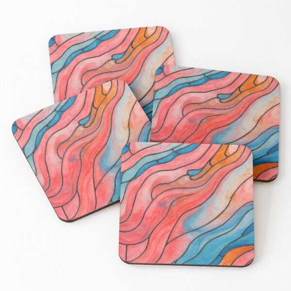 Item preview, AI Enhanced Fluid Art Based on Milk and Food Coloring – Stained Glass Style designed and sold by Pacika.