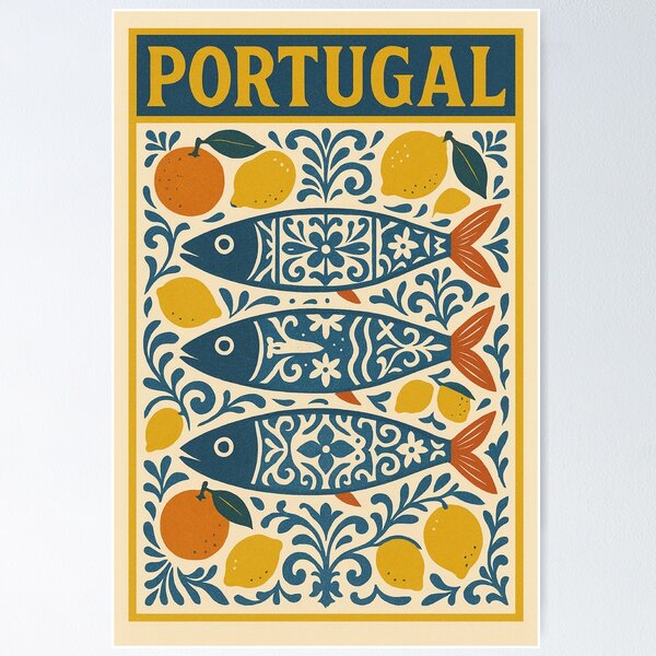 Item preview, Portugal sardines and lemons art designed and sold by Spanish Castles.