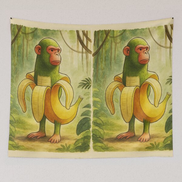 Item preview, Chimpanzini Bananini – Italian Brainrot Watercolor Art designed and sold by EmeraldeaArt.