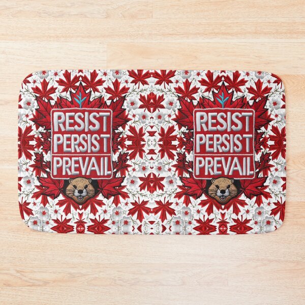 Item preview, Resist Persist Prevail Canada Maple Leaf Embroidered Patch Style Design designed and sold by ArtDesignTp.