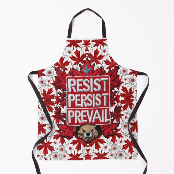 Item preview, Resist Persist Prevail Canada Maple Leaf Embroidered Patch Style Design designed and sold by ArtDesignTp.