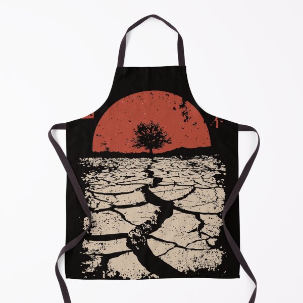 Item preview, Cracked Soil – Drought Landscape with Red Sun and Lonely Tree designed and sold by TuncGK.