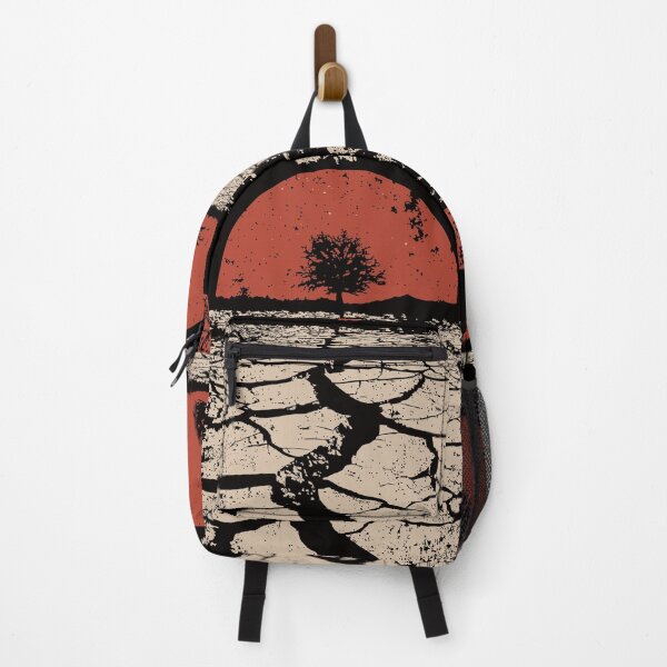 Item preview, Cracked Soil – Drought Landscape with Red Sun and Lonely Tree designed and sold by TuncGK.