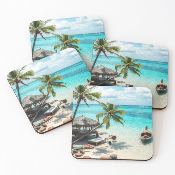 Item preview, Secret Tropical Hideaway – Hidden paradise with calm waters, palm trees and sun-drenched nature designed and sold by FotoworldEdel.