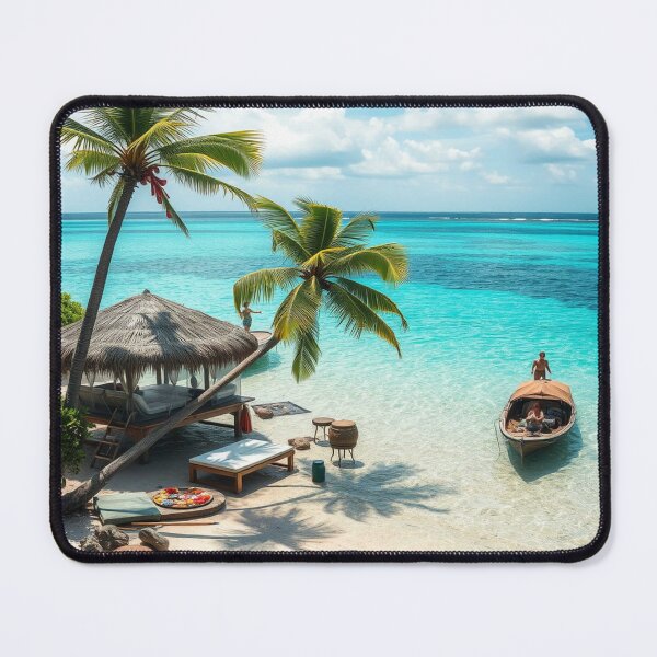 Item preview, Secret Tropical Hideaway – Hidden paradise with calm waters, palm trees and sun-drenched nature designed and sold by FotoworldEdel.