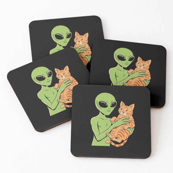 Item preview, Alien and orange cat designed and sold by coffeeman.