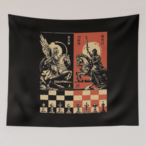 Item preview, Eternal Fight – Knight and Angel Battle on Chessboard Battlefield designed and sold by TuncGK.