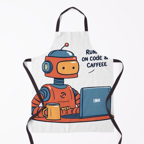 Item preview, Funcionando con código y cafeína – Camiseta del robot programador designed and sold by Jbl Jaouad.