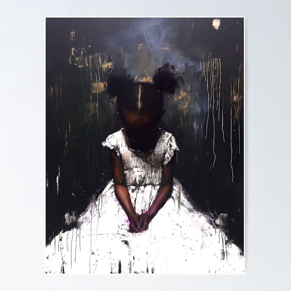 Item preview, Pretty Little Black Girl Abstract Art designed and sold by ArtbyJustis.