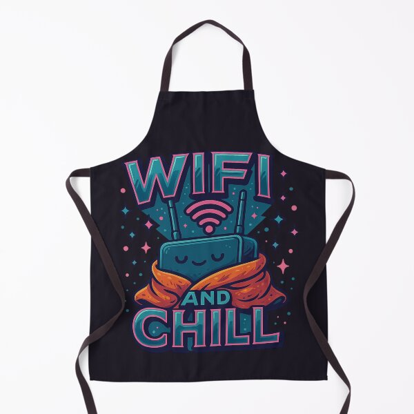 Item preview, WiFi and Chill – Cute Funny Internet Router Pun designed and sold by GirlyPopped.