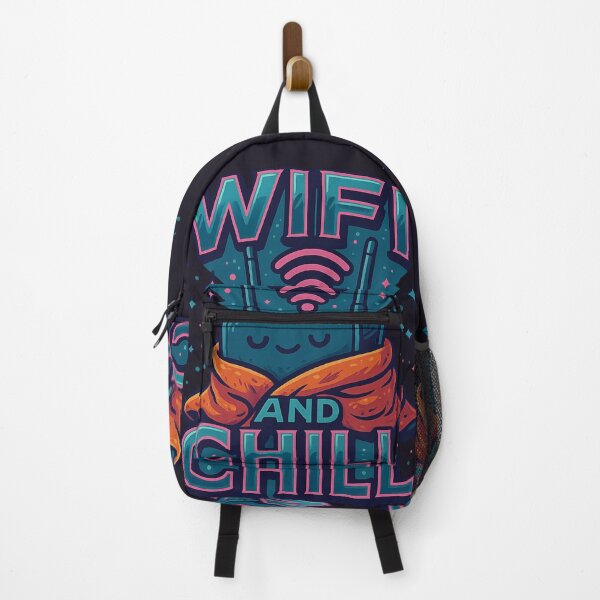 Item preview, WiFi and Chill – Cute Funny Internet Router Pun designed and sold by GirlyPopped.