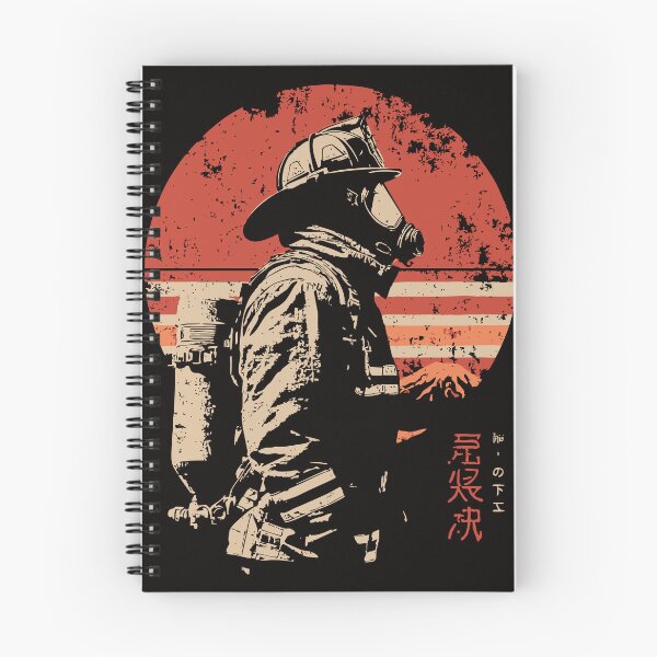 Item preview, Firefighter – Hero in Mask with Sunset Smoke Background designed and sold by TuncGK.