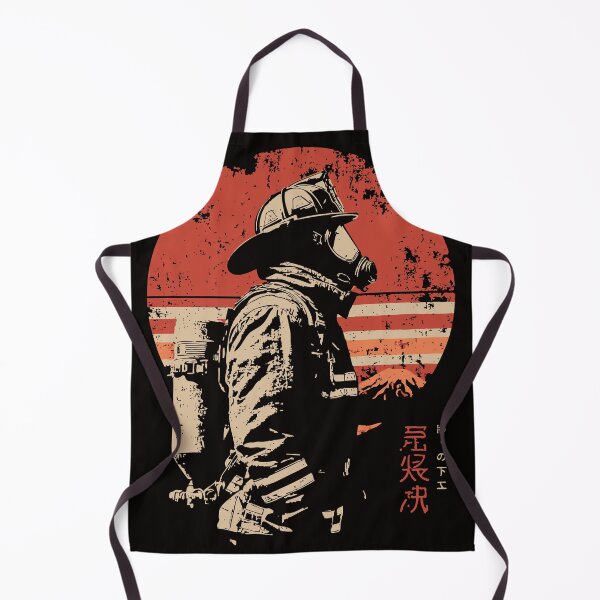 Item preview, Firefighter – Hero in Mask with Sunset Smoke Background designed and sold by TuncGK.