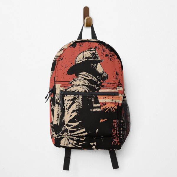 Item preview, Firefighter – Hero in Mask with Sunset Smoke Background designed and sold by TuncGK.